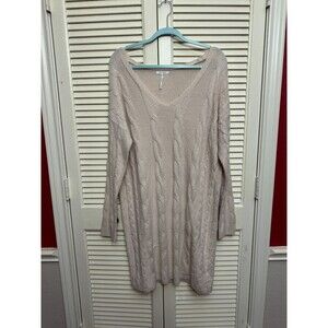 Stitchdrop Shirred Waffle Knit Sweater Dress SZ M